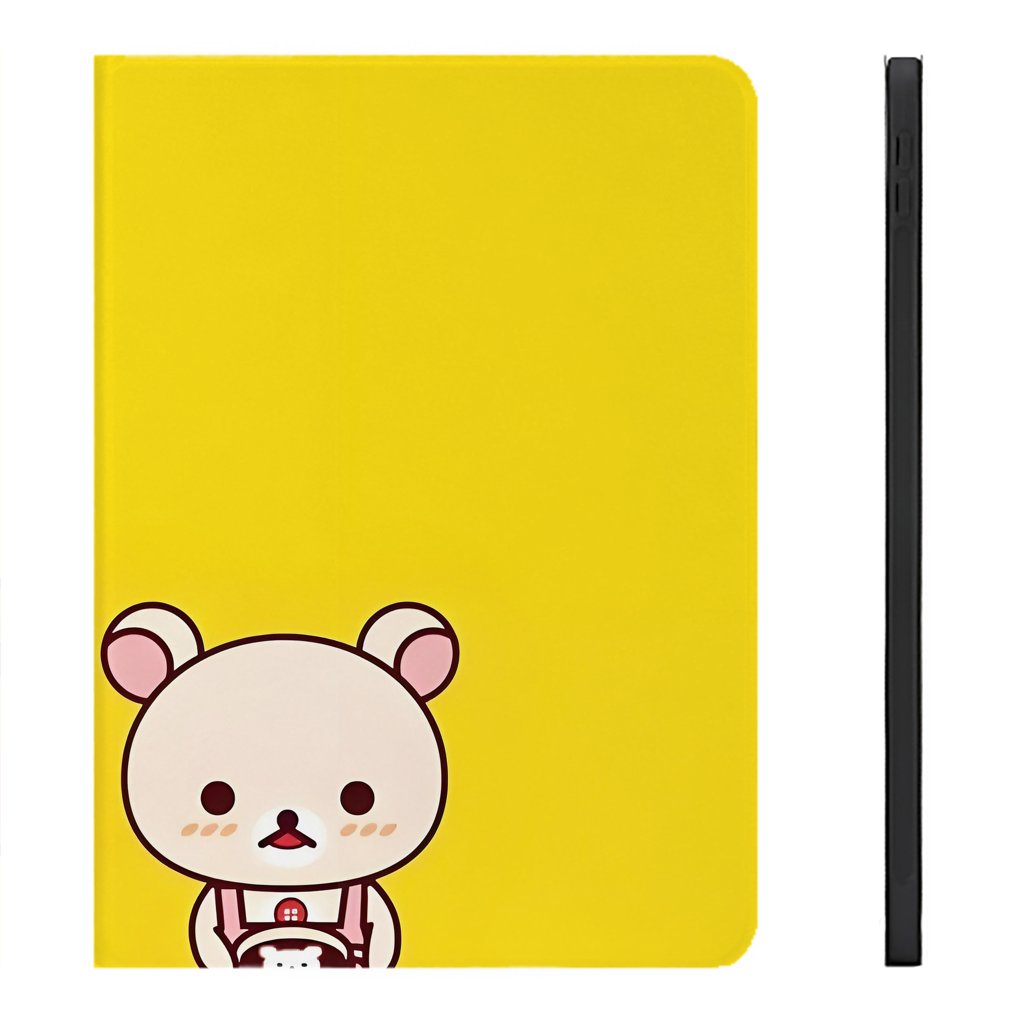 （画像用） リラックマ リラックマ キイロイトリ Rilakkuma Korilakkuma Kiiroitori IPadケース ペンホルダー付き ブックスタイルデザイン